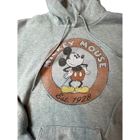 Retro Disney Parks Mickey Mouse EST 1928 Hoodie Sweatshirt Size Large - Picture 3 of 6